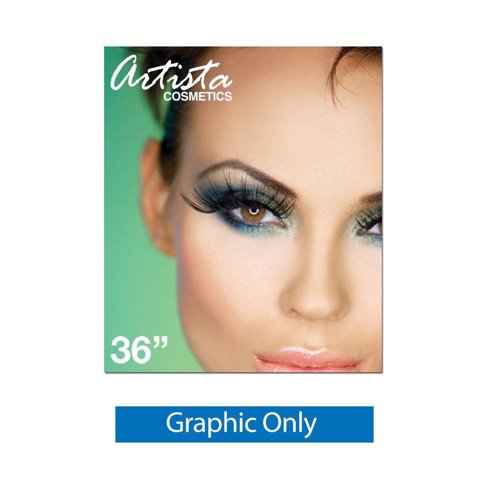 36 in. SilverStep Tabletop Retractable Banner Stand — Graphic Only